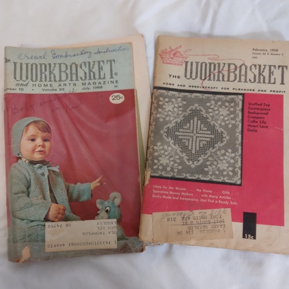 Vintage The Workbasket Magazine Patterns Recipes Ephemera Craft Crafting - Picture 3 of 10